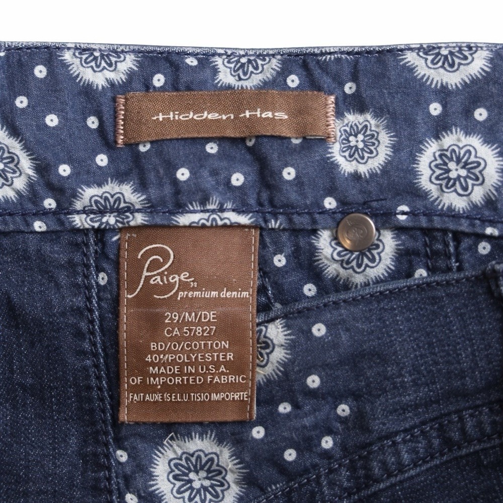 Paige Hidden Hills Ankle Y2K Jeans Low Rise Dark Wash Womens‎ 23 Inseam Petite - Picture 6 of 8